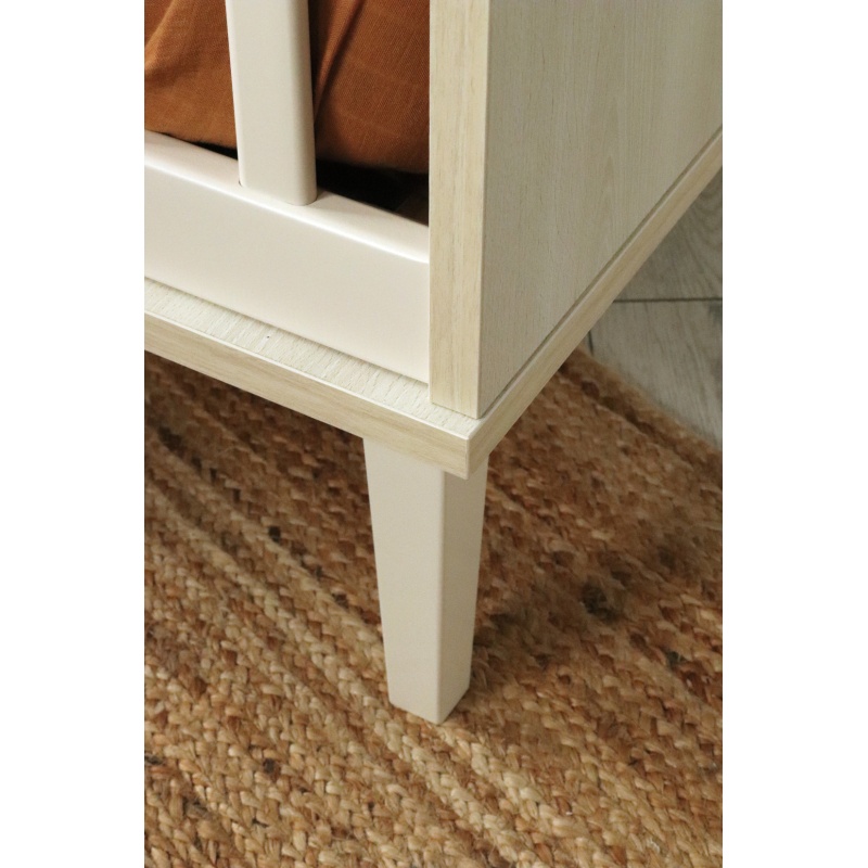 120x60 cm crib on legs - ash-beech wood finish - Opaline