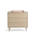 Commode à langer 3 tiroirs sur pieds - décor bois hêtre cendré - Opaline