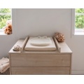 Commode à langer 3 tiroirs sur pieds - décor bois hêtre cendré - Opaline