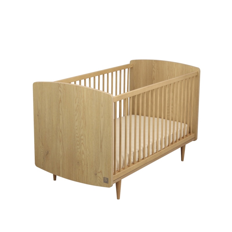 Habitación infantil evolutiva «My Love», cama evolutiva de 140 x 70 y cómoda - Roble vintage