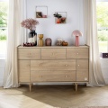 Habitación infantil evolutiva «My Love», cama evolutiva de 140 x 70 y cómoda - Roble vintage
