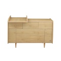 Habitación infantil evolutiva «My Love», cama evolutiva de 140 x 70 y cómoda - Roble vintage
