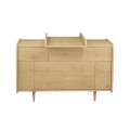 Habitación infantil evolutiva «My Love», cama evolutiva de 140 x 70 y cómoda - Roble vintage