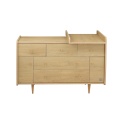 Habitación infantil evolutiva «My Love», cama evolutiva de 140 x 70 y cómoda - Roble vintage