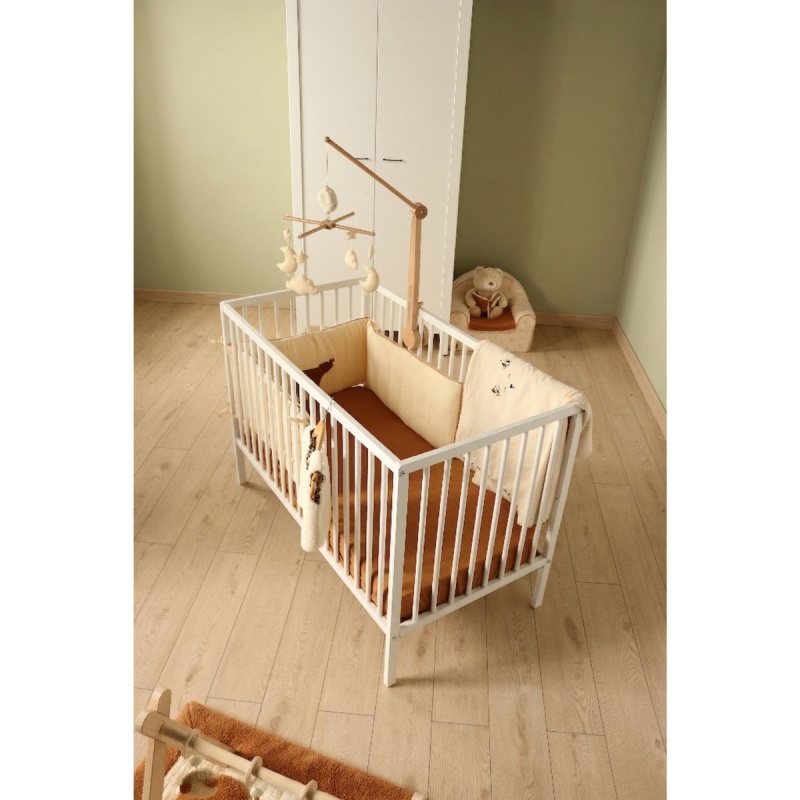 Chambre bébé 2 pièces Angèle, Lit bébé 60x120 à barreaux et Commode à langer 2 tiroirs + plan à langer offert !