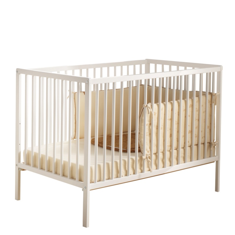 Chambre bébé 2 pièces Angèle, Lit bébé 60x120 à barreaux et Commode à langer 2 tiroirs + plan à langer offert !