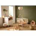 Chambre bébé 2 pièces Angèle, Lit bébé 60x120 à barreaux et Commode à langer 2 tiroirs + plan à langer offert !