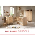 Trio bed 120x60 + chest of drawers + Access Bois wardrobe  + Free changing table included!
