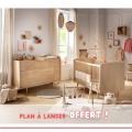 Chambre bébé évolutive My Love, Lit 140x70 évolutif et Commode à langer - Chêne Vintage + plan à langer offert !