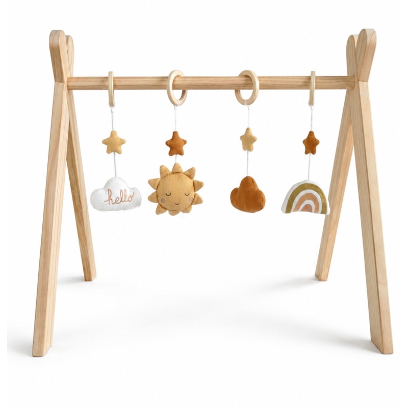 Arche d'éveil bois avec 4 jouets