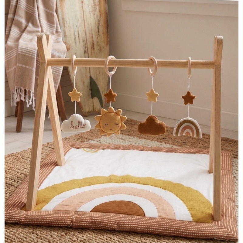 Arche d'éveil bois avec 4 jouets