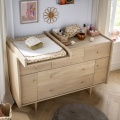 My Love Convertible Baby Room Set: Convertible 140x70 Crib, XXL Dresser, and Wardrobe