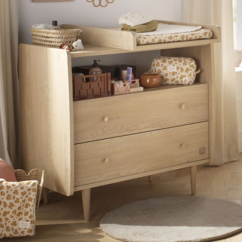 My Love Trio Convertible Baby Room Set: Convertible Crib (140x70), 2-Drawer Dresser, and Wardrobe
