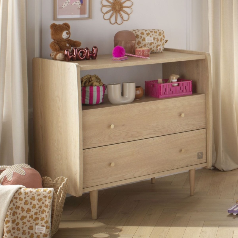 My Love Trio Convertible Baby Room Set: Convertible Crib (140x70), 2-Drawer Dresser, and Wardrobe