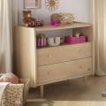 Conjunto de dormitorio infantil evolutivo «My Love»: cama de 140 x 70 evolutiva, cómoda de 2 cajones y armario
