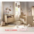 Chambre bébé duo évolutive My Love, Lit 140x70 évolutif et Commode à langer 2 tiroirs + plan à langer offert !