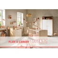 Chambre bébé trio: Lit bébé 70x140 évolutif, commode + armoire + plan à langer offert !